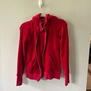 1
ATHLETA - Womens velour red full zip jacket - size XS